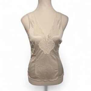 Elegant Cream Lace Trim Camisole